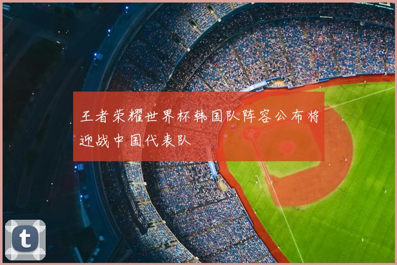 王者荣耀世界杯韩国队阵容公布将迎战中国代表队